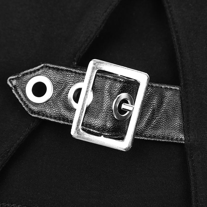 Mystery Hollow Out Moon Pattern Strapless Gothic Dress - Image 5