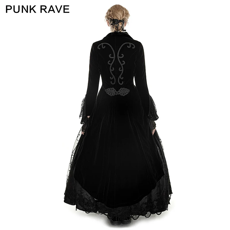 Mystery Women Jacket Elegant Gothic Coat With Lace - Image 3