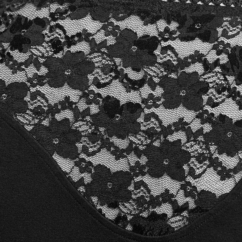 New Vintage Beige Casual Black Gothic Dresses With Lace Collar - Image 6