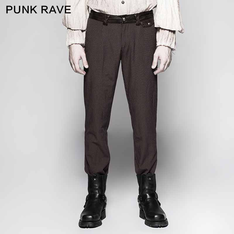 Pinstripe Simple Fitness Chino Punk Pants - Image 6
