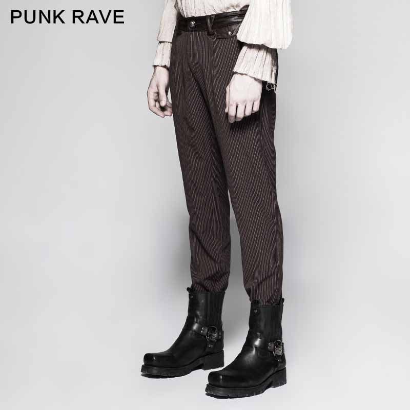 Pinstripe Simple Fitness Chino Punk Pants - Image 7