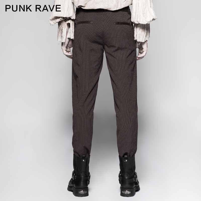 Pinstripe Simple Fitness Chino Punk Pants - Image 8
