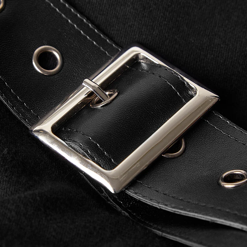 Spliced Thread Knitted Hooded Punk Sweaters Mysterious Warrior Design - Image 5