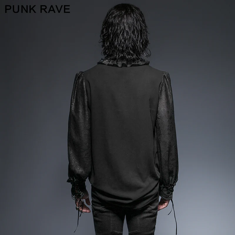 Spring Christmas Attractive Gothic Shirt With Plate Buttons - Image 3