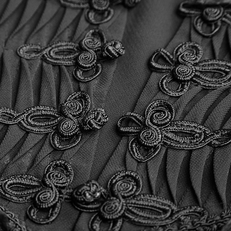 Spring Christmas Attractive Gothic Shirt With Plate Buttons - Image 5