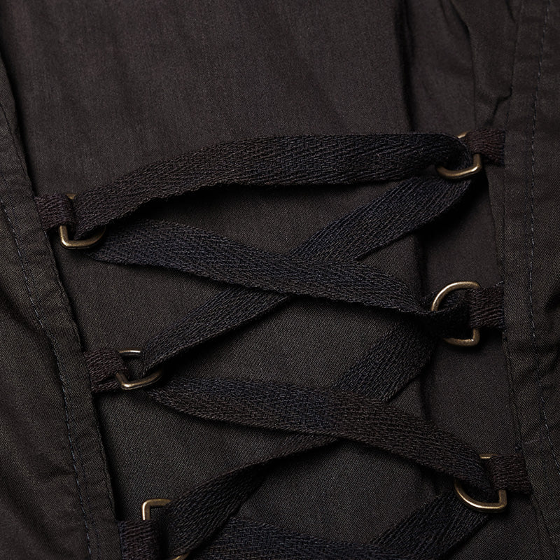 Steampunk Puff Sleeve Shirt Short-sleeved Blouse - Image 6