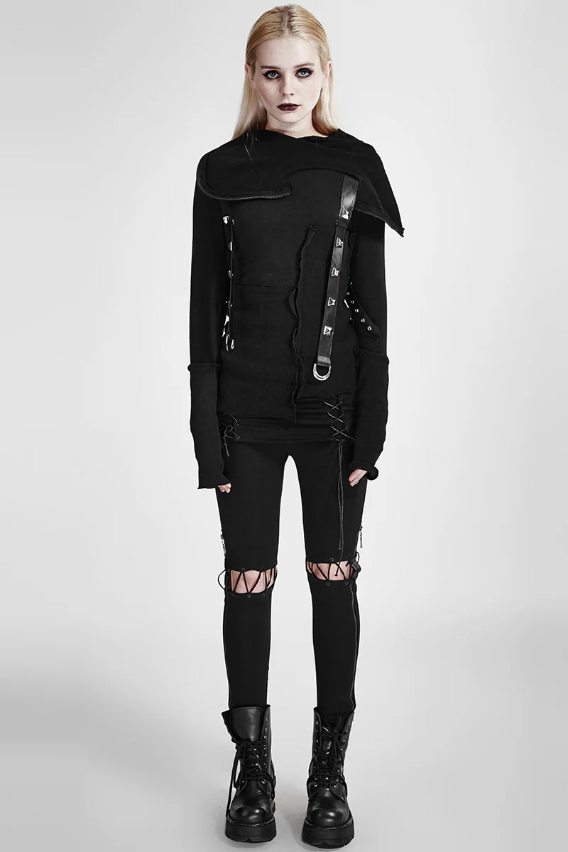 Street Decadent Style Punk Hoodies Knitted Sweater - Image 6