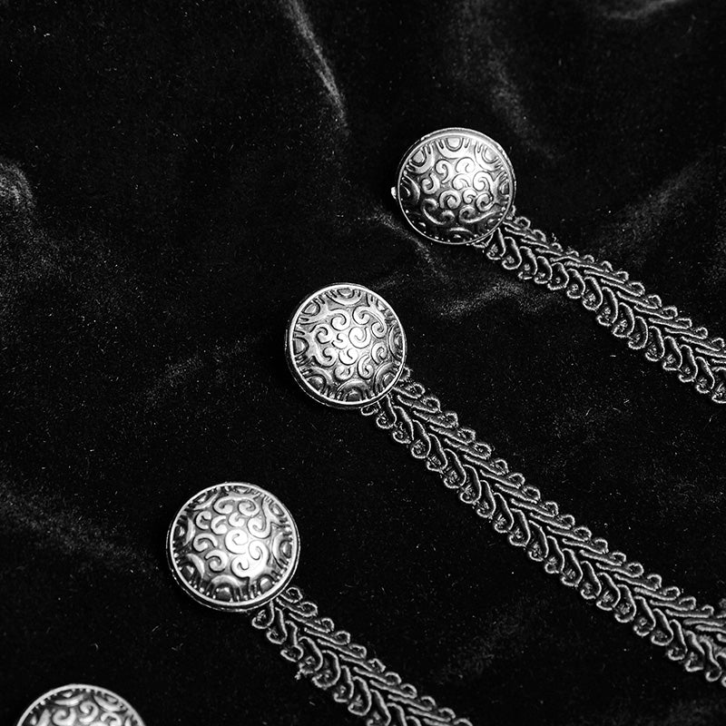 Unique Asymmetry Balck Gothic Trench Coats With Swallow Tail - Image 5