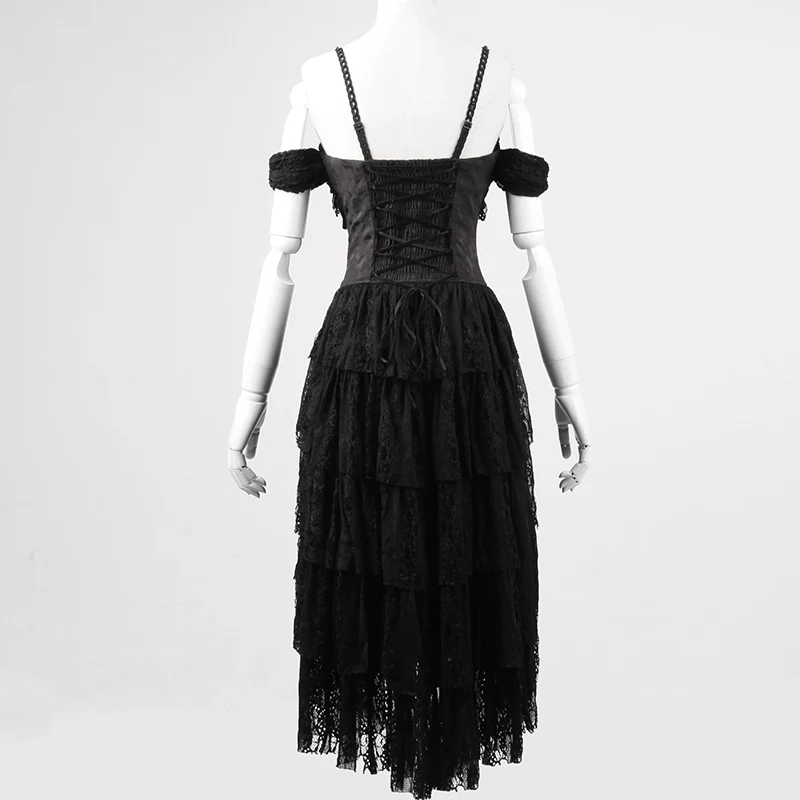 Unique Design Decadent Black Rock Gothic Dresses - Image 3