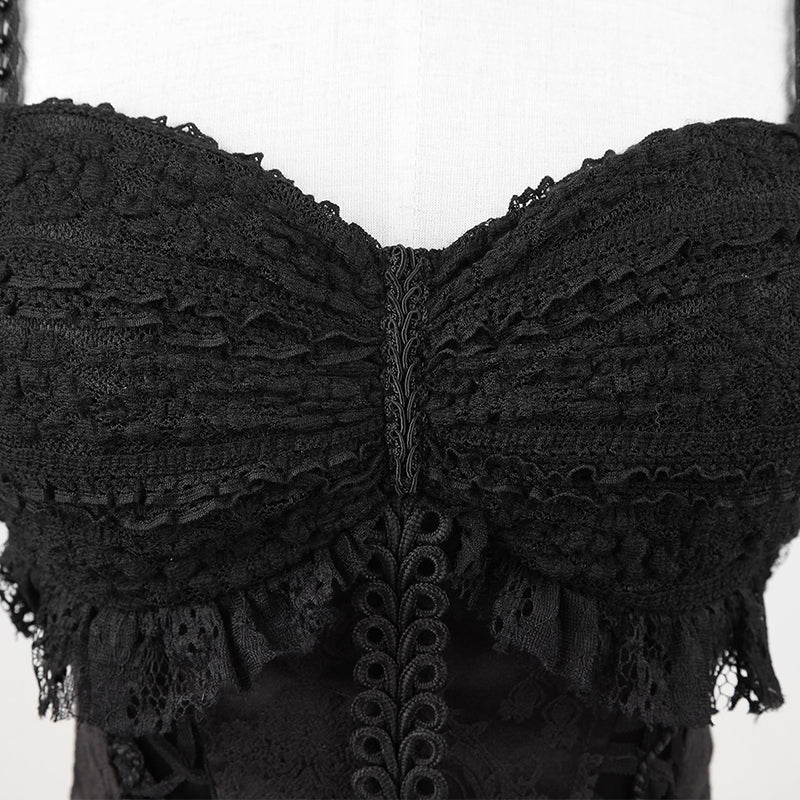 Unique Design Decadent Black Rock Gothic Dresses - Image 5