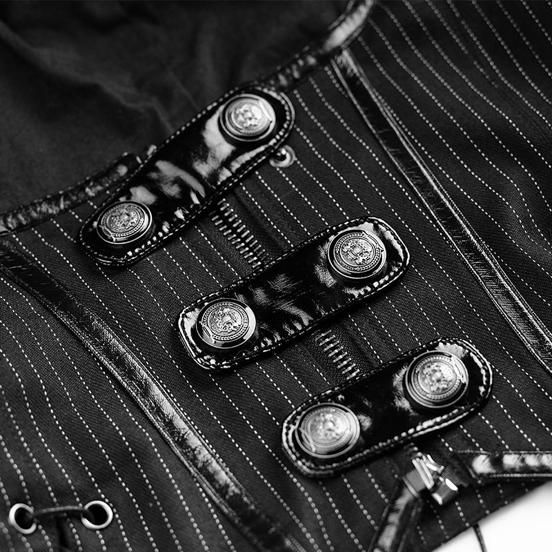 Vertical Stripes Shaped Punk Vest For Ladies - Image 4