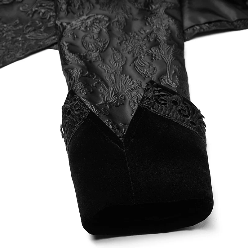 Victoria Gorgeous Long Gothic Coat Stereo Jacquard Men Jacket - Image 5