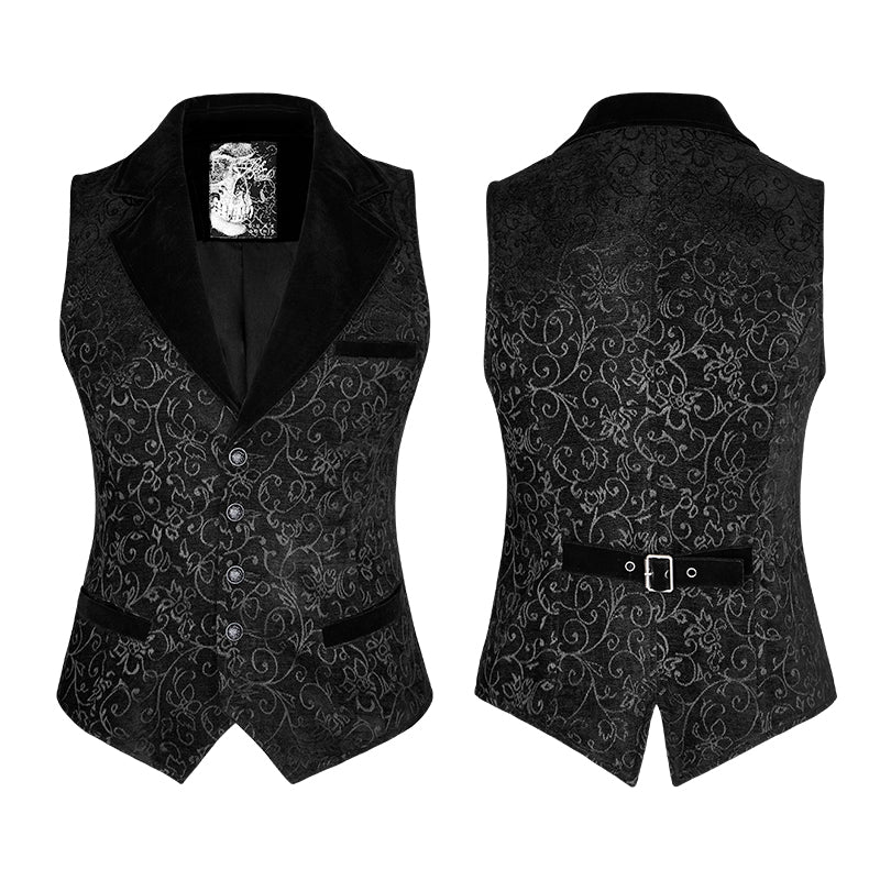 Vintage Jacquard Wool Punk Vest Joker Slim-fitting Waistcoat - Image 4