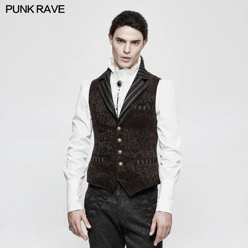 Vintage Jacquard Wool Punk Vest Joker Slim-fitting Waistcoat - Image 6