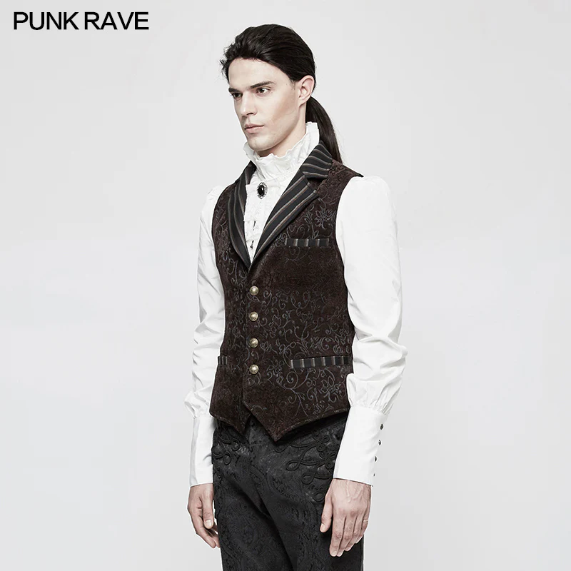 Vintage Jacquard Wool Punk Vest Joker Slim-fitting Waistcoat - Image 7