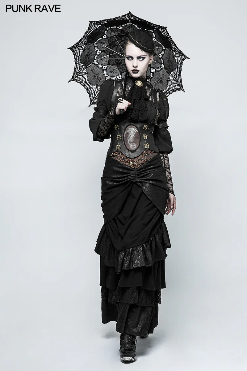 Vintage Punk Accessories Western Dragon Printing Girdle - Image 6