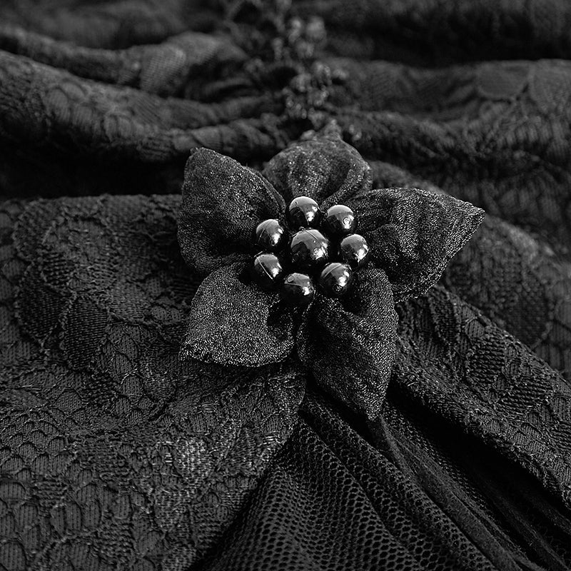 Winter Women Black Long Lace Fishtail Fashion Gothic Skirt - Image 5