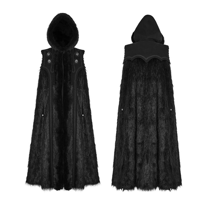 Winter Woolen Worsted Witch Long Gothic Coat For Men - Image 4