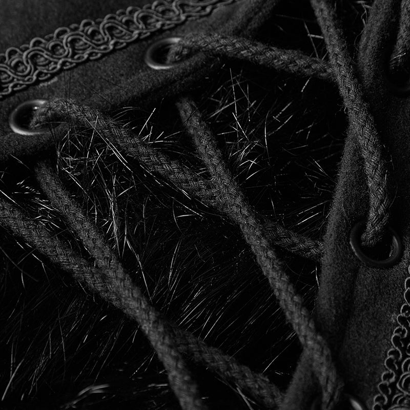 Winter Woolen Worsted Witch Long Gothic Coat For Men - Image 5